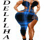 delilah blue/blk dress