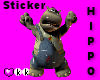 (KK) Hippo Sticker 4