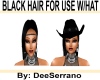 BLACK HAIR FOR USE W/HAT