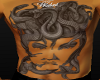 Medusa chest tattoo