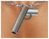 [m58]Gun Necklace Silver