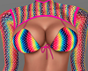 H/Rainbow Bikini Top (L)