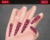 R. Leopard Pink Nails
