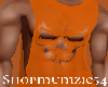 Skulls Sheer Tank Orange