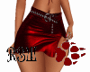 Red Leather Club Skirt