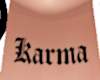 V. Karma Neck Tattoo