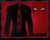 Black shirt red tie