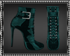 Vinyl Ankle Boots Teal