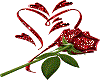 Heart & Rose Sticker