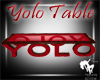 YOLO Table Red N Wood