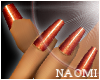 Orange Shimmer Nails