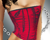 [bi]Red satin corset