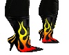 RLL LEATHER FLAMED BOOTS