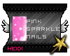 Pink Sparkle Nails