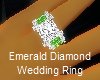 HL Emerald/Diam Wed Ring