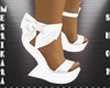 Bow Wht  Heels
