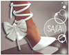 S! White Bow Shoes