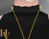 <Hv> Gold Cross Necklace