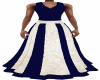 Blue Ivory Peplum Gown