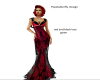 red and black lace gown
