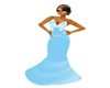 !LIght Blue Formal Dress
