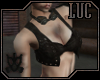 [luc] black leather vest