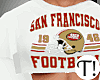 T! SF 49ers Crop Sweater