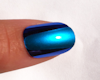 Blue Chrome Nails