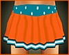 Teal & Coral Cheer Skirt