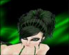 black+green rave hair