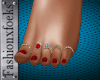 Red Feet Nails+ Rings