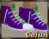 Purple & Green Sneakers