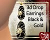 Gold & Black 3d Drop