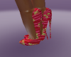 Oriental red gold heels