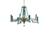 Teal&Brass Chandelier