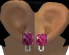 (R)Pink gemstone  earing