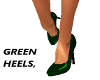 green high heels,