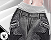 V: Slit jeans grey
