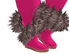 GQ Style Fur Boots Pink 