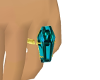 Req Teal Coffin Ring