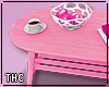   pink coffee table