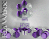 Purple Gift Bday Balloon