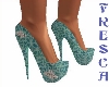 TEAL LACE SHOES