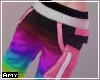 ! Rainbow shorts