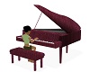 Burgandy Mauve Piano