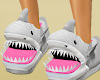 Kids Shark Slippers Grey