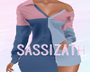 Sexy Blouse Pink/Blue