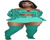 Cheetah Teal Fur Coat