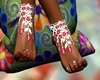 Hippie bare feet