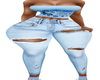 Blue Ripped Jeans W/Tube